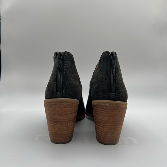 Susina Women’s Carina Lea Olive Suede Open Toe Heel Booties - Size 10 - Picture 7 of 11